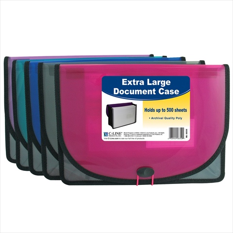 C-line Products 58350bndl5ea Extra Large Document Case Stitched - Color May Vary - Set Of 5 Cases
