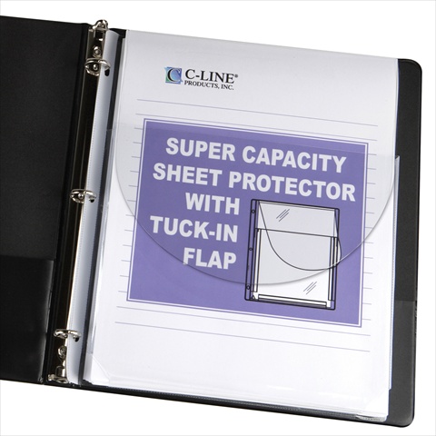C-line Products 61027bndl2pk Super Capacity Sheet Protector With Tuck-in Flap 11 X 8 .5 10-pk - Set Of 2 Pk