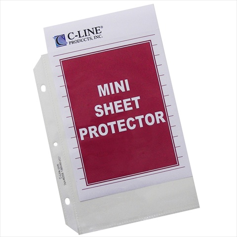C-line Products 62058bndl2bx Heavyweight Polypropylene Sheet Protector Mini Clear 8 .5 X 5 .5 50-bx - Set Of 2 Bx