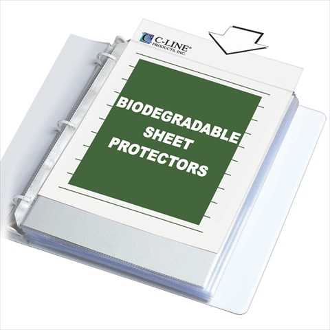 C-line Products 62607bndl2bx Ecological Sheet Protector Clear Polypropylene 11 X 8 .5 50-bx - Set Of 2 Bx