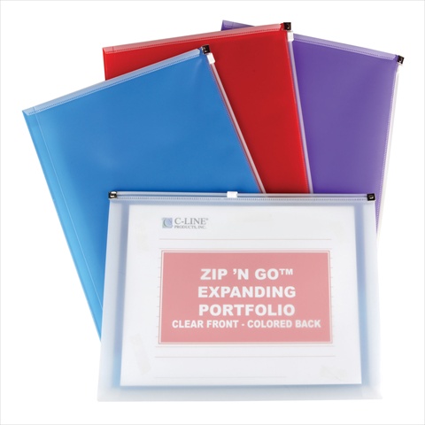 C-line Products 99480bndl12ea Zip &apos;n Go Reusable Envelope - Color May Vary - Set Of 12 Envelopes