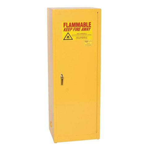 1903 Flammable Liquid Storage Cabinets - Yellow One Door Self-closing One Shelf