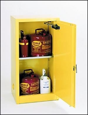 1905 Flammable Liquid Storage Cabinets - Yellow One Door Self-closing One Shelf