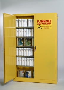 Ypi-30 Paint And Ink Safety Storage Cabinets - Yellow One Door Self-closing Three Shelves