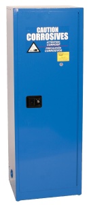 Cra-1923 Acid And Corrosive Safety Storage Cabinets - Blue One Door Manual Closing Three Shelves