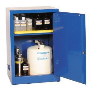 Cra-1925 Acid And Corrosive Safety Storage Cabinets - Blue One Door Manual Close One Shelf