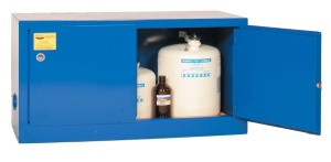 Add-cra Acid And Corrosive Safety Storage Cabinets - Blue Two Door Manual **optional Shelf