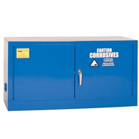 Add-cra14 Acid And Corrosive Safety Storage Cabinets - Blue Two Door Self-closing **optional Shelf