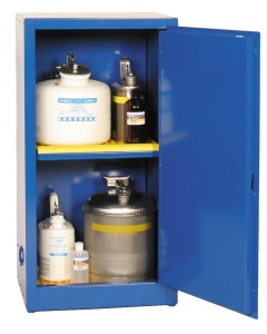 Cra-1906 Acid And Corrosive Safety Storage Cabinets - Blue One Door Manual Close One Shelf