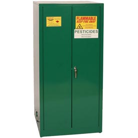 Pest62 Pesticide Safety Storage Cabinets - Green Two Door Manual Close Two Shelves