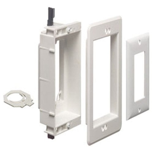 Aalvu1x-aalvu1w Recessed Low Voltage Mounting Bracket, 1 Gang, White