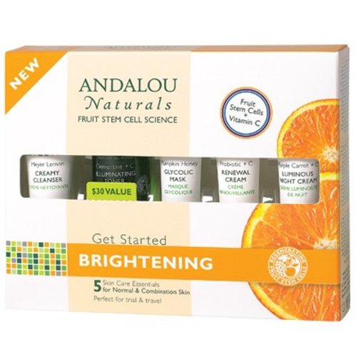 Skin Care Essentials Kit, Brightening, For Normal & Combination Skin, 5pc