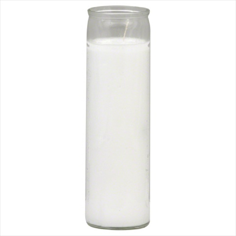 Candle Clear Glass White-1 Ea -pack Of 12