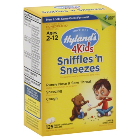Hyland 4kids Sniffles N Sneezes-125 Tb -pack Of 1