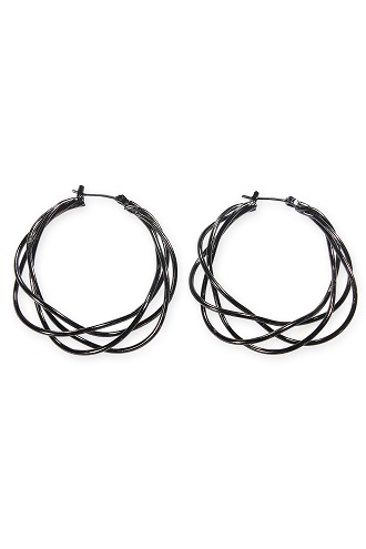1504-ep-h Twisted Hoop Earrings