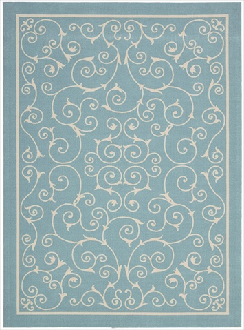 11204 Home & Garden Area Rug Collection Light Blue 5 Ft 3 In. X 7 Ft 5 In. Rectangle