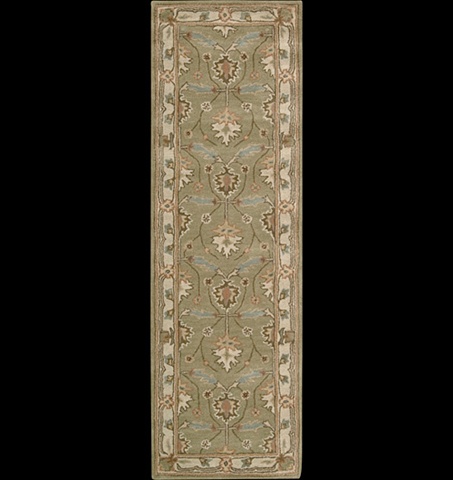 187 India House Area Rug Collection Sage 2 Ft 3 In. X 7 Ft 6 In. Runner