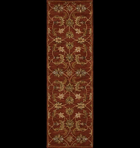 10295 India House Area Rug Collection Brick 2 Ft 3 In. X 7 Ft 6 In. Runner