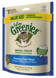 428579 Green Feline Dental Tuna Treats 5.5 Oz.