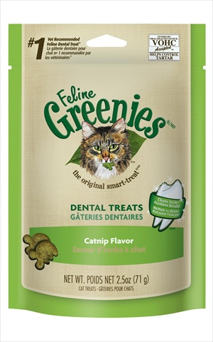 428584 Green Feline Dental Treats Catnp 2.5 Oz.