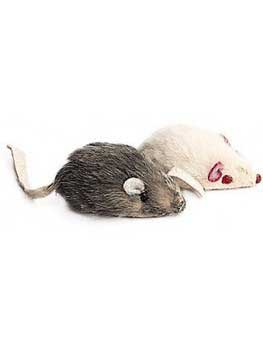 773090 2 Smooth Synthetic Fur Mice Twin Pack