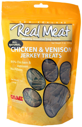 Real Meat 828005 Dog Jerky Treats Chicken-ven 4 Oz.