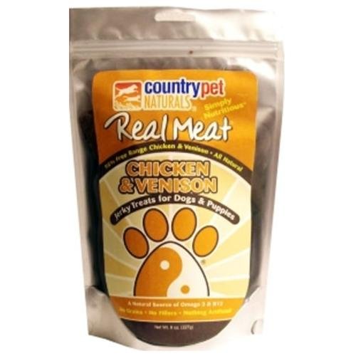 Real Meat 828032 Cpn Dog Jerky Chicken-ven 8 Oz.