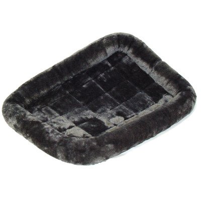 277179 40218gy Qt Synthetic Fur Pet Bed Gray