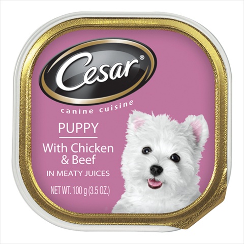 798124 Cesar Cuisine Pup Chicken-beef 24-3.5 Pack Of 24