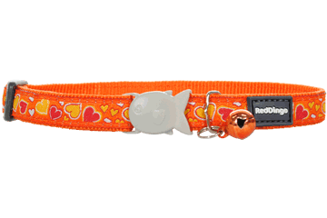 Cc-bz-or-sm Cat Collar Design Breezy Love Orange