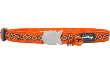 Cc-se-or-sm Cat Collar Design Snake Eyes Orange