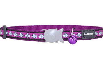 Cc-rf-pu-sm Cat Collar Reflective Purple