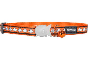 Cc-rf-or-sm Cat Collar Reflective Orange