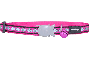 Cc-rf-hp-sm Cat Collar Reflective Hot Pink
