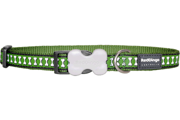 Dc-rb-gr-me Dog Collar Reflective Green, Medium