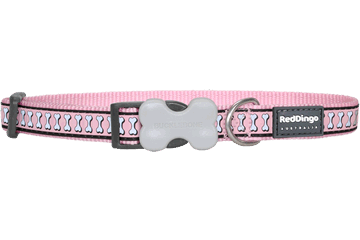 Dc-rb-pk-me Dog Collar Reflective Pink, Medium