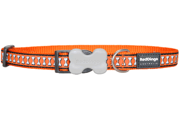 Dc-rb-or-lg Dog Collar Reflective Orange, Large