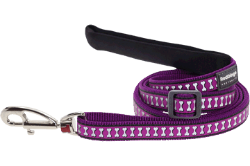L6-rb-pu-sm Dog Lead Reflective Purple, Small
