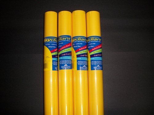 80013 Fade Resistant Art Rolls Canary Yellow 48 In. X 12 Ft. 4 Pack