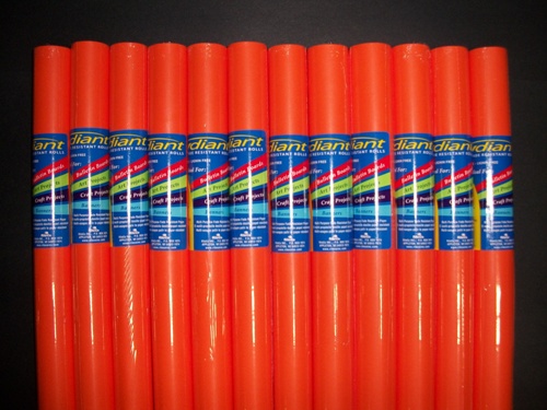 80026 Fade Resistant Art Rolls Orange 36 In. X 30 Ft. 12 Pack