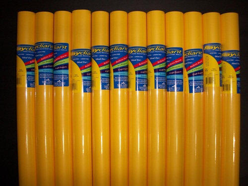 80011 Fade Resistant Art Rolls Canary Yellow 24 In. X 12 Ft. 12 Pack