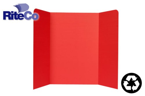 22105 Riteco Tri-fold Presentation Boards 48 In. X 36 In. Red , 24 Pack