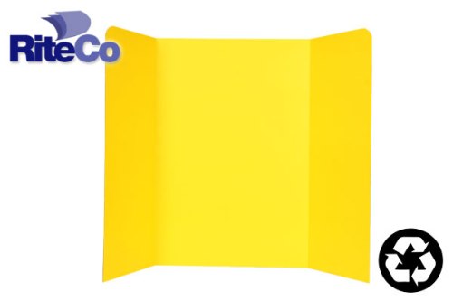 22106 Riteco Tri-fold Presentation Boards 48 In. X 36 In. Yellow , 24 Pack