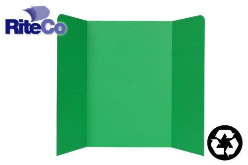 22107 Riteco Tri-fold Presentation Boards 48 In. X 36 In. Green , 24 Pack
