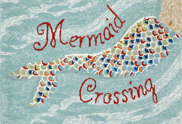 Ftp34144803 Frontporch 1448-03 Mermaid Crossing Water 30 X 48 In. Area Rugs