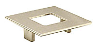 8-107106434 Square Pull With Hole 64mm Polished Satin Nickel
