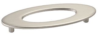 2564334 Oval Pull With Hole, Satin Nickel, 96 Mm