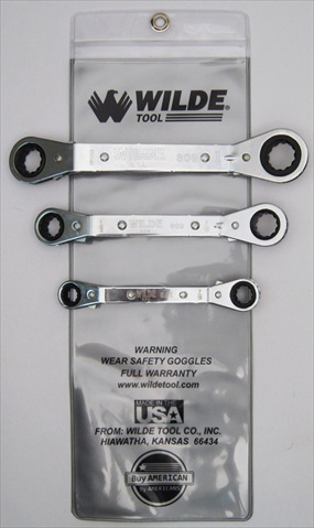 Wilde Tool 805/vr 3-piece Off/set Ratchet Box Wrench Set Vinyl Roll