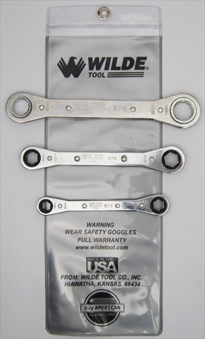 Wilde Tool 883/vr 3-piece Ratchet Box Wrench Set Vinyl Roll