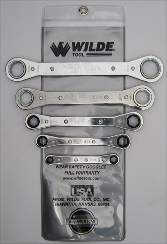 Wilde Tool 885/vr 5-piece Ratchet Box Wrench Set Vinyl Roll